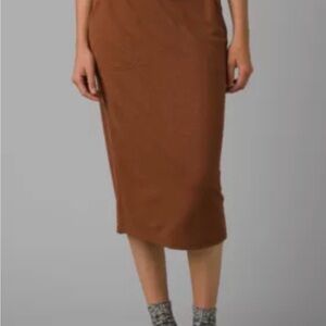 Prana Cozy Up Midi Skirt in Roux Heather Size L